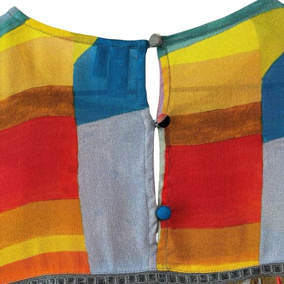 Bl^nk London Anthropologie Miranda Peasant Blouse Extra Small Oversized Balloon - Picture 6 of 12